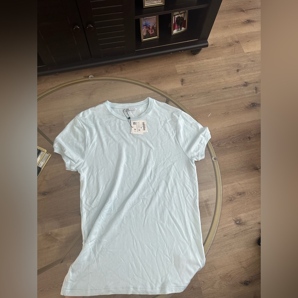 Zara baby blue t-shirt (medium)